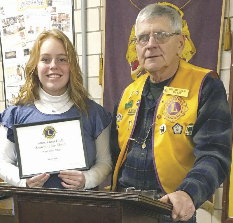 Knox Lions Club honors Rachel Jack